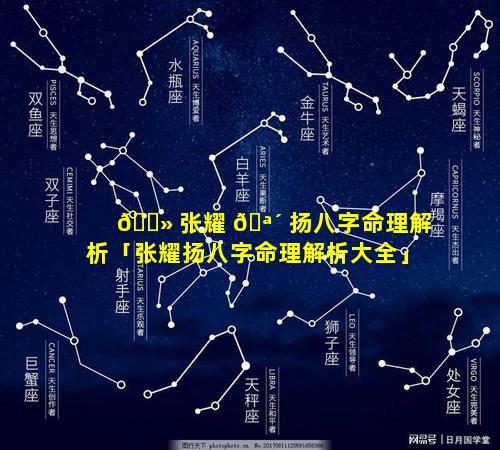 🌻 张耀 🪴 扬八字命理解析「张耀扬八字命理解析大全」